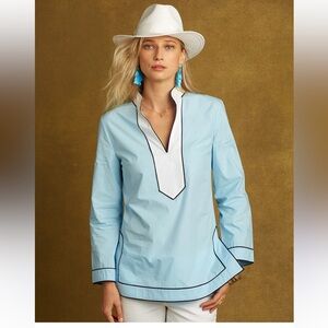 NicoBlu Cotton Blue Diana Tunic Sz.XL-2X Robin egg